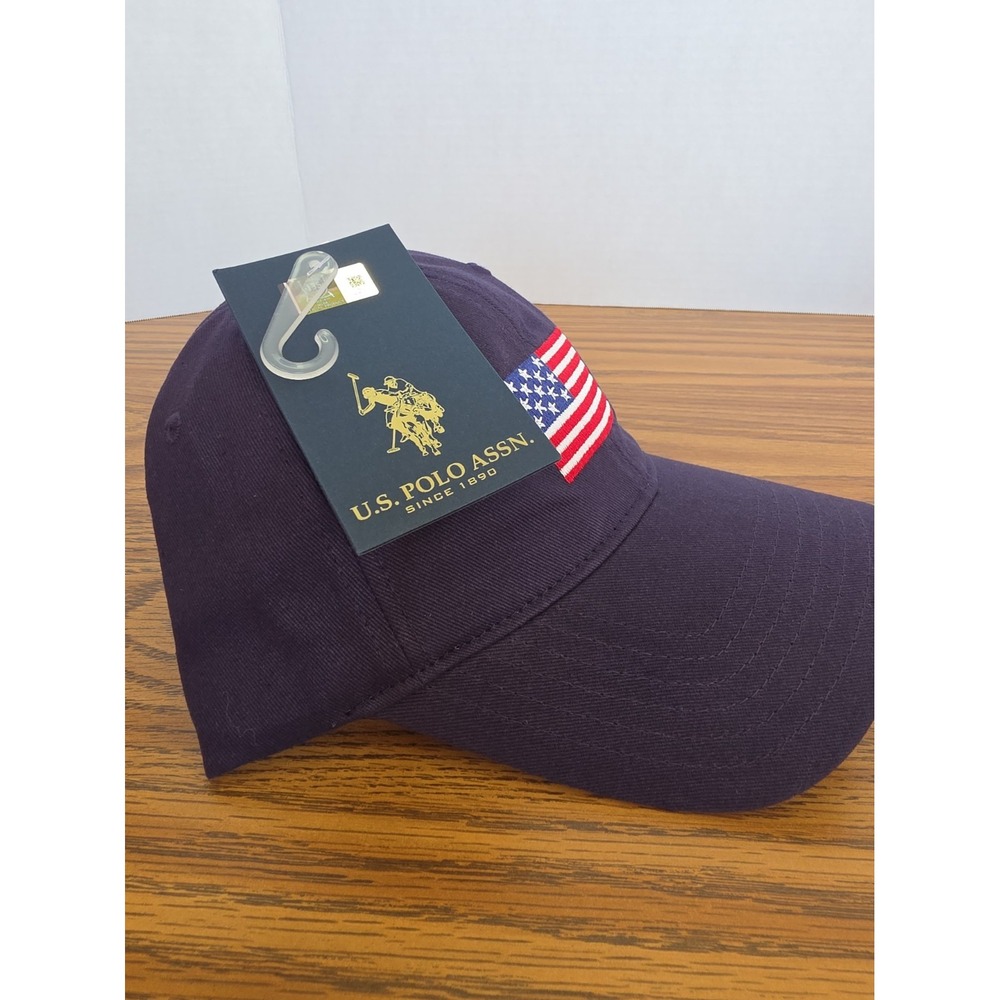 NWT U.S. Polo Assn. BLUE Adjustable Baseball Cap USA Flag Embroidery 250TH - Picture 3 of 9